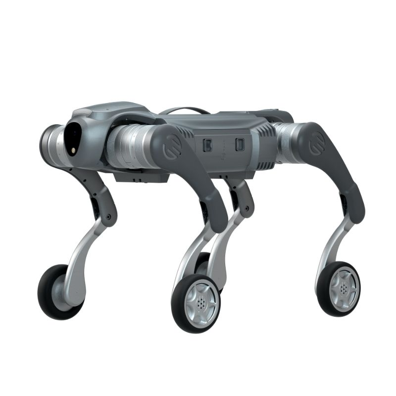 車輪足の四足歩行ロボット犬
